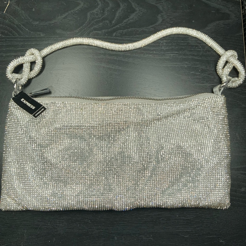Express sparkly glam purse
